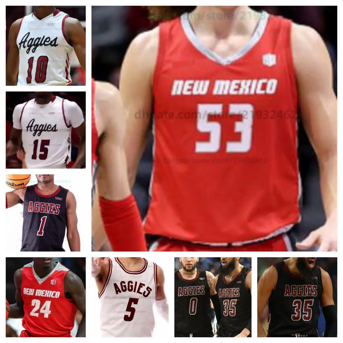 Maglia da basket Aggies Maglia cucita NCAA Qualsiasi Nome Numero Uomo Donna Gioventù ricamato Kaosi Ezeagu Christian Cook Femi Odukale Keylon Dorsey Tanahj Pettway