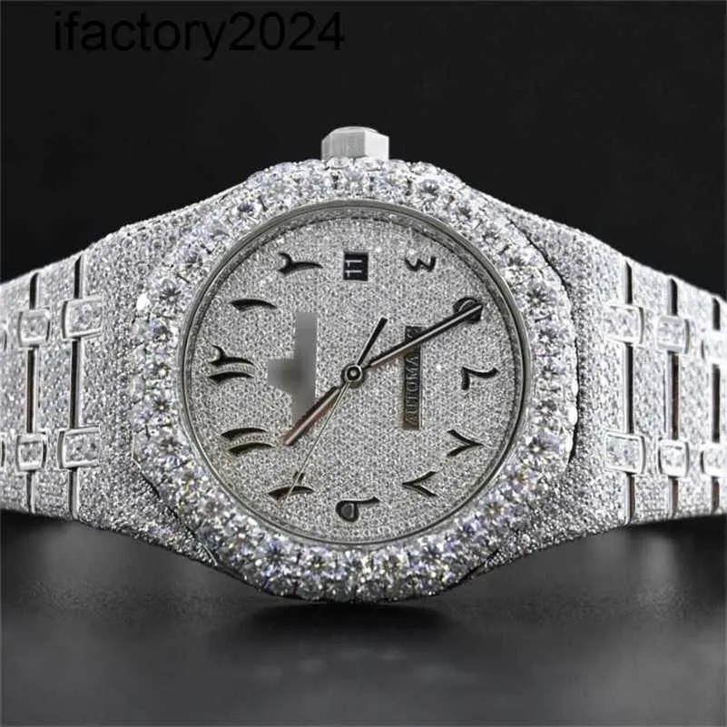 Ap Watch – montre-bracelet en diamant Moissanite glacé, peut passer le Test, Hip Hop, coupe ronde, toutes les tailles, personnalisée Vvs1, faite à la main pour hommes
