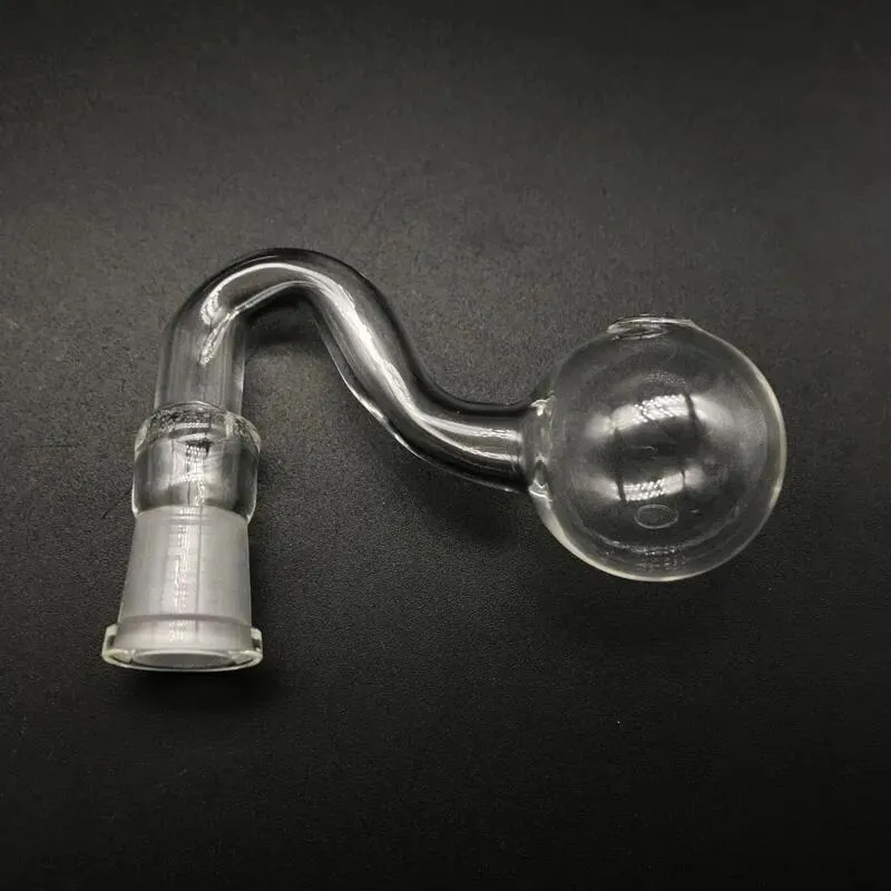 Pyrex Verre Fumer Pipes 10 mm 14 mm 18 mm femelle Femelle Brûleur à huile Pipe de brûleur en verre transparent Braudeur à main