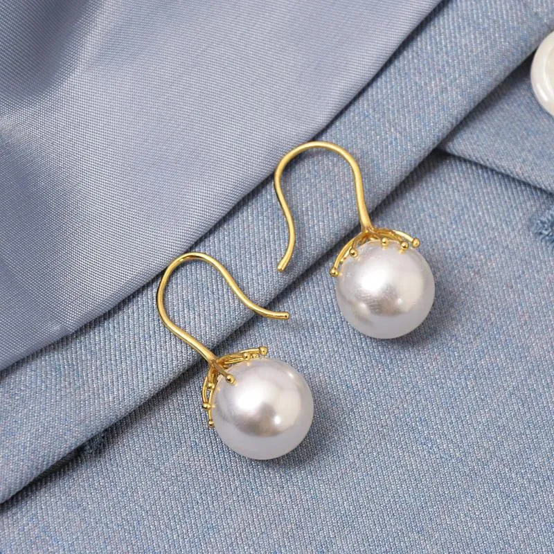 Dangle Earrings DIY Handmade Pearl Korean Dongdaemun Niche Design Sense Vintage Fashion Temperament Small Sweet Potato Model