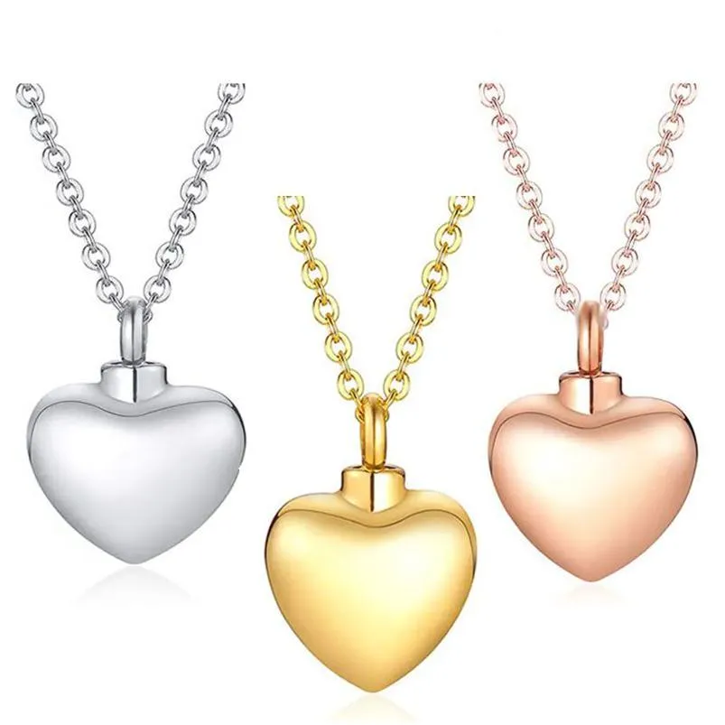 Pendant Necklaces New Pendant Fashion Titanium Steel Heart-Shaped Per Bottle With Detachable Jewelry Heart Pendants Drop Delivery Jewe Dh3Mx