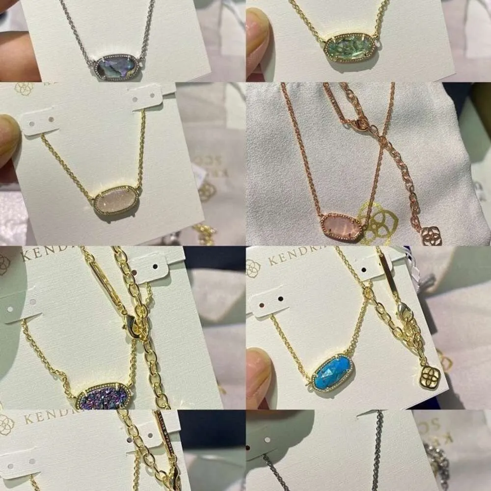 Ontwerper kendras scotts ketting sieraden Singaporese ketting elegantie ovale ketting k ketting vrouwelijke kraag ketting vrouwelijke ketting als cadeau voor minnaar