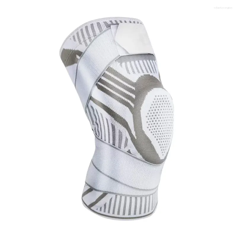 Genouillères de Ski Anti-Collision, sport, ressort en Silicone, Double sangle, Support de pression, panier de pied, Badminton tricoté