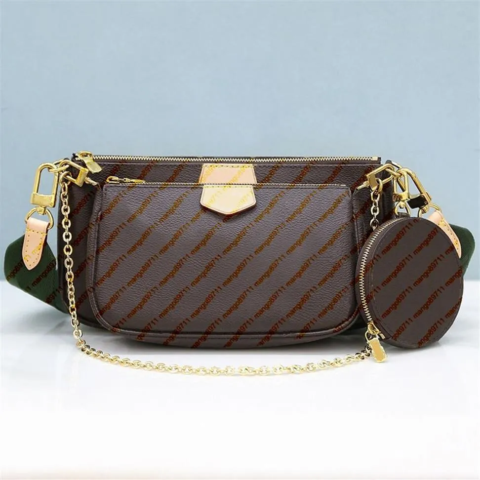 Mulheres bolsas de bolsas de carteira Bolsa de caixa de moedas de caixa original Bolsa de bolsa 3 peças set3020