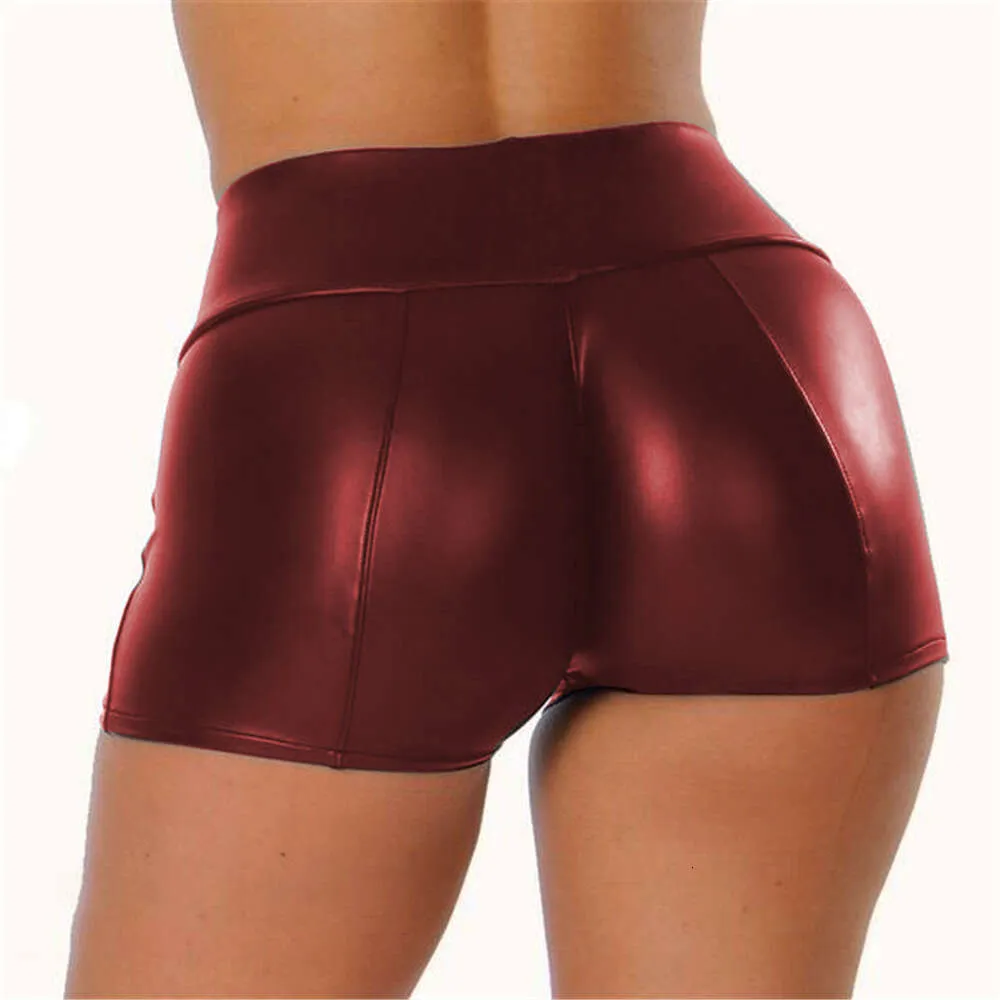 Pantalons pour femmes de créateurs S-5XL Mini shorts en cuir pour femmes Pantalons en cuir PU Pantalons chauds sexy Night Club Shorts Fashion Street Motorcycle Style européen Shorts118O