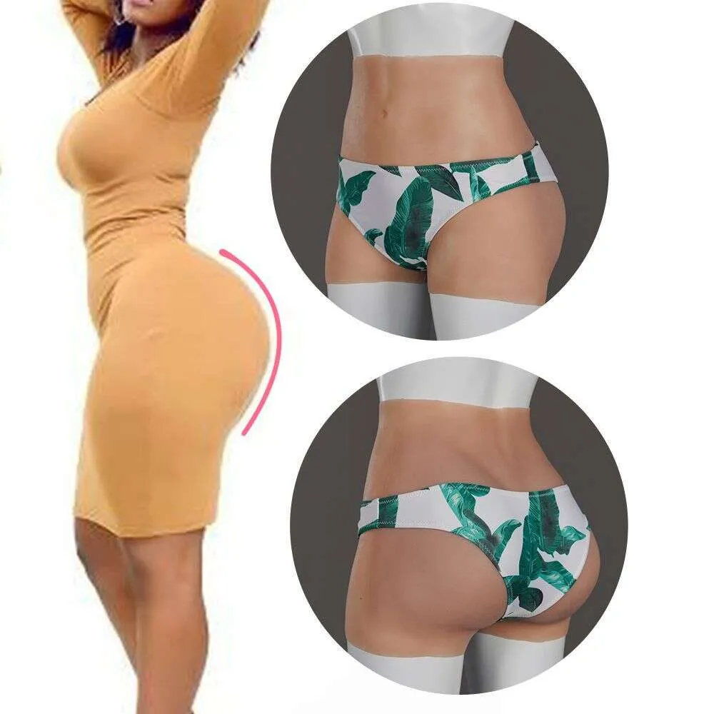 Acessórios de fantasia Menina Negra Grandes Nádegas e Quadris Calcinha de Silicone Mulher Africana Sexy Ass Pads Grande Bum Cueca com Vagina