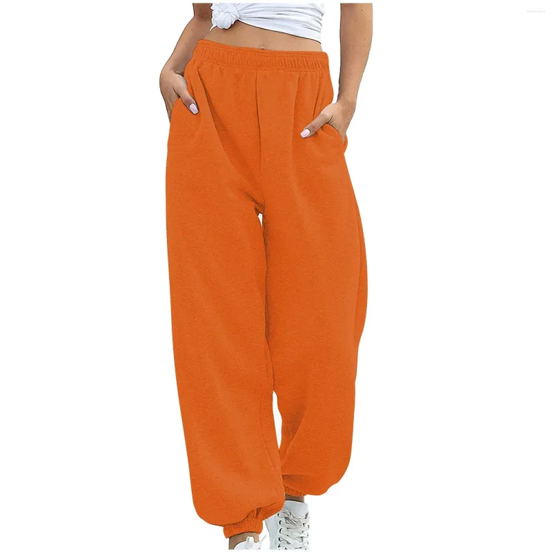 Pantalones de mujer Pantalones de chándal de cintura alta para correr deportivos sueltos holgados informales para mujer Harajuku ropa de calle pantalones de entrenamiento pantalones de chándal