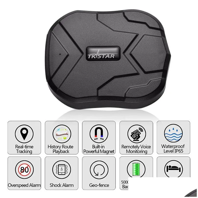 CAR GPS -tillbehör TK905 Quad Band Tracker 5000mAh Long Life Battery Standby Stark magnetisk vattentät realtidsspårningsenhet DHX3U