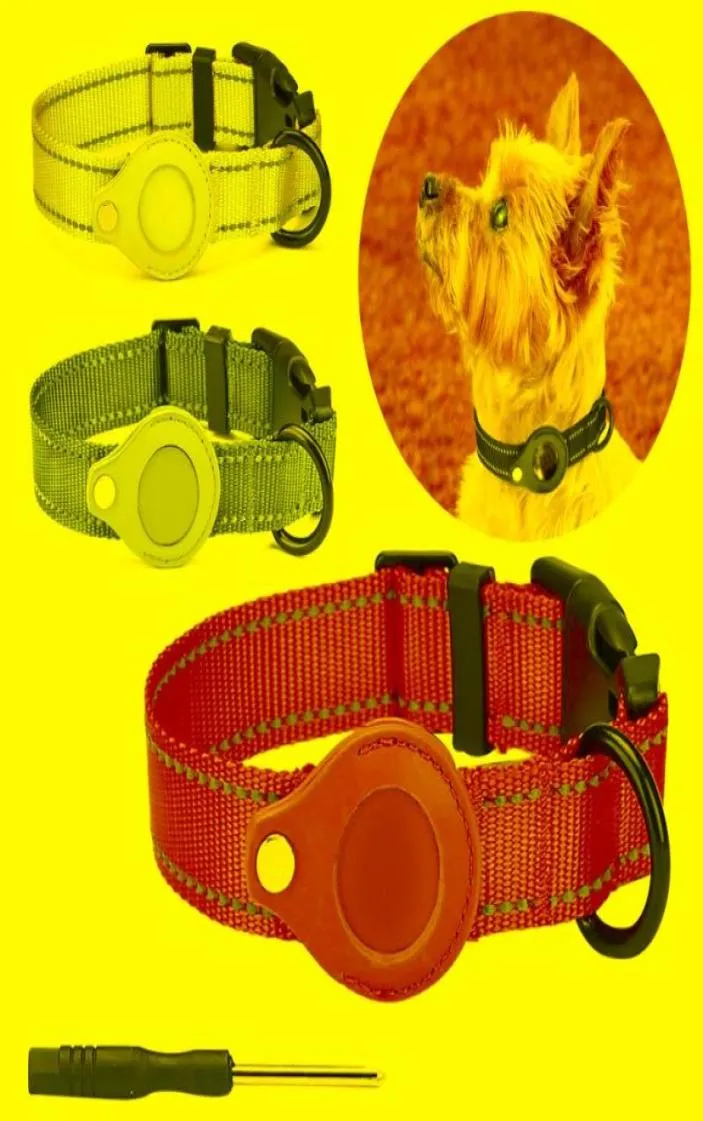 Apple Cast Catar Collar GPS Finder Nylon Coloruf Protective Air Tag Tracker AccessoriesDog7756710の犬の襟のリーシュ