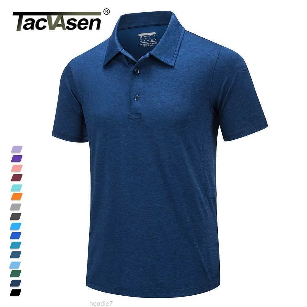 Tacvasen Yaz Günlük Kısa Kollu Polos T-Shirts Mens Nem Fishing Fishing Golf Tshirts Hızlı Kuru Çalışma Gömlek Külot Tops