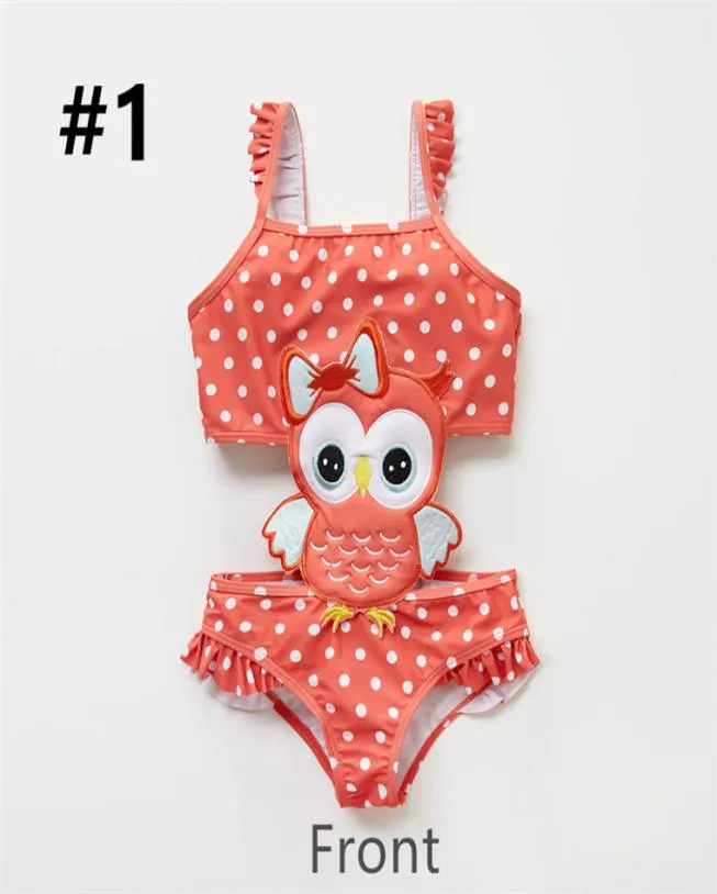 Kids Girls One Piece Animals Dots Printed Bathing SuitSuper softsuitable for children039s sensitive skin9335934