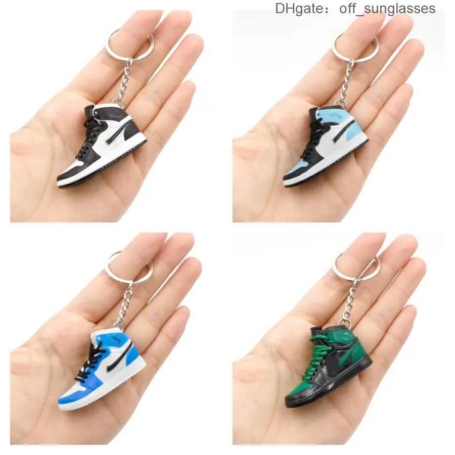 Keychains Lanyards Creative Mini Pvc Sneakers For Men Women Gym Sports Shoes Keychain Handbag Chain Basketball Shoe Key Ho Dhrkp AJCL