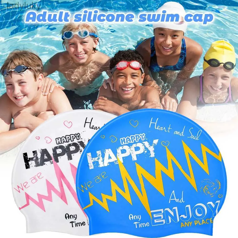 Cuffie da nuoto Nuove donne Uomini Impermeabile Flessibile Gel di silicone Orecchio Protezione per capelli lunghi Piscina Cuffia da nuoto Copri cappello per bambini adulti KidsL240125