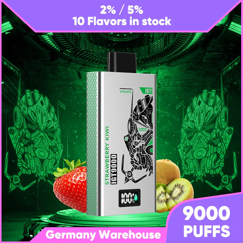 Original happ bar IGT9000 9000 Puffs Descartáveis Vape Pen E Cigarro Com tela display 14ml Pod Autêntico atacado vapers desechable puff 9K