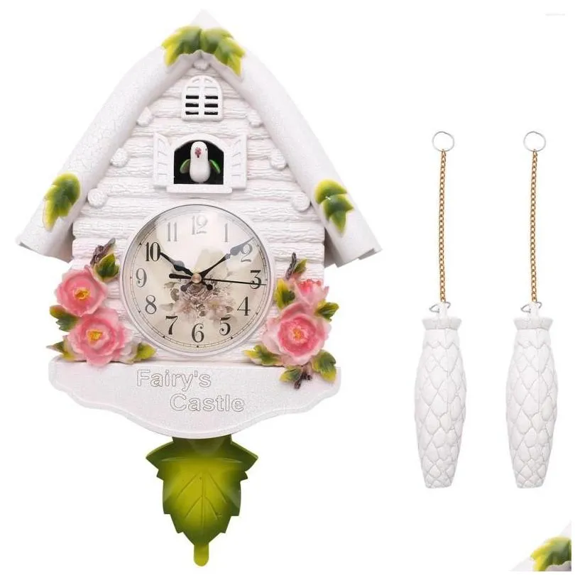壁時計かわいい鳥の時計カッコウアラームリビングルームウォッチブリーフ子供寝室の装飾ホームデイタイムドロップデリバリーガーデンdhhju