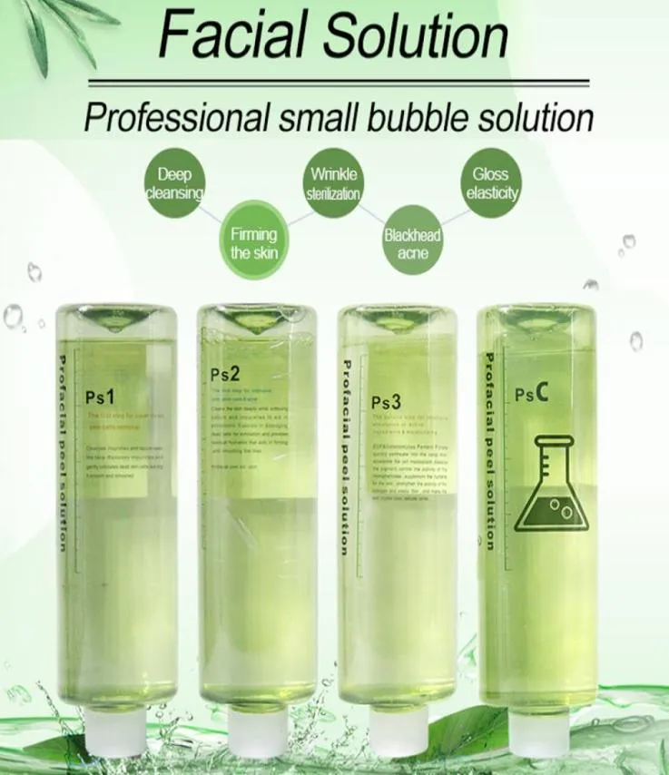 Solución facial profesional de burbujas pequeñas, accesorios de agua hidráulica para rejuvenecimiento facial, eliminación de espinillas, hidratación de la piel, 500ML4848993