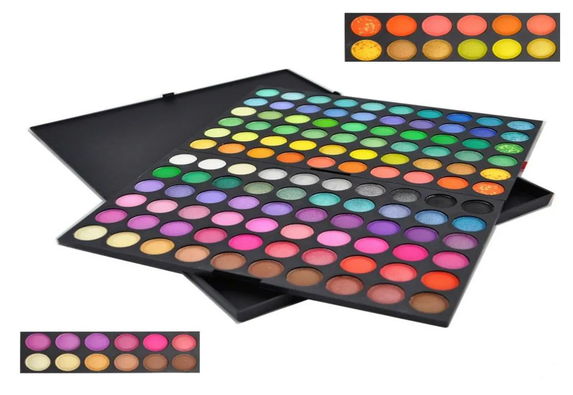 Hela 24Sets Lot Professional 120 färger Eyeshadow Eye Shadow Blusher Palette Powder Makeup Cosmetic Fashion Kit Emsdhl FR6881480