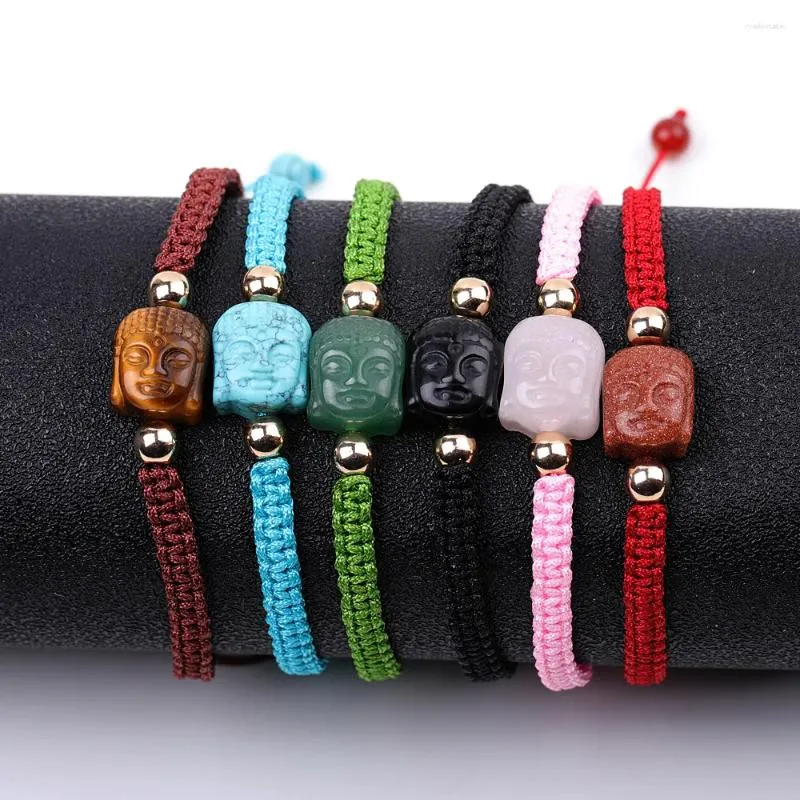 Charm Bracelets Buddha Head Woven & Bangles For Women Amulet Jewelry Handmade Rope Buddhist Lucky Bracelet