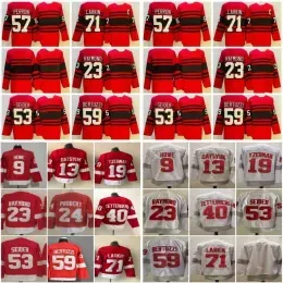 ''Red''Wings''2022 Reverse Retro Hockey Jerseys 71 Dylan Larkin Tyler Bertuzzi Lucas Raymond Moritz Seider Zetterberg Gordie Howe Steve