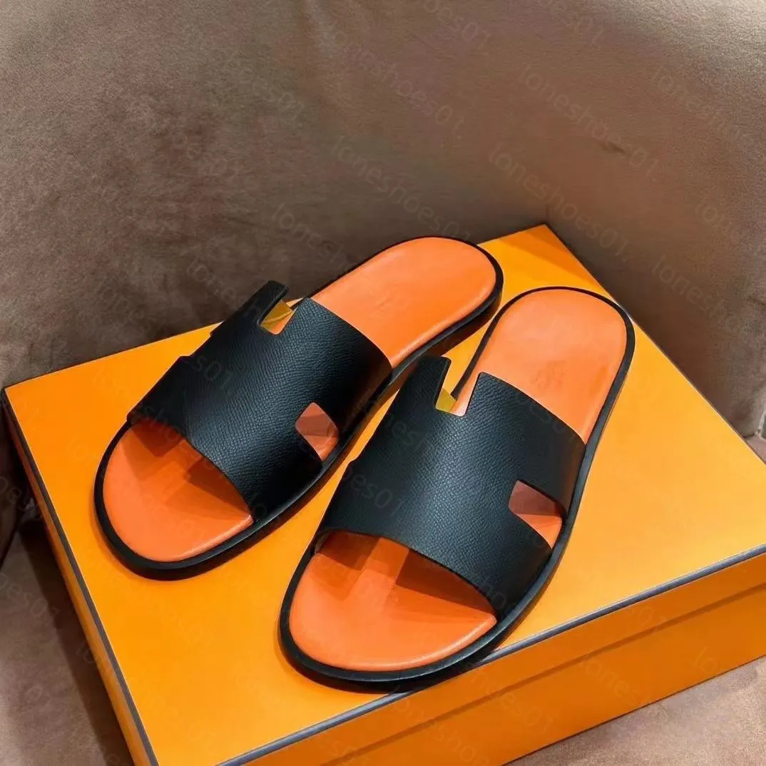 رجال غير رسميين من النعال المصممة المصممة الصنادل Izmir Flip Flop Oran Heritage Calfskin Sandals Summer Lazy Beach Low Low Top Slids