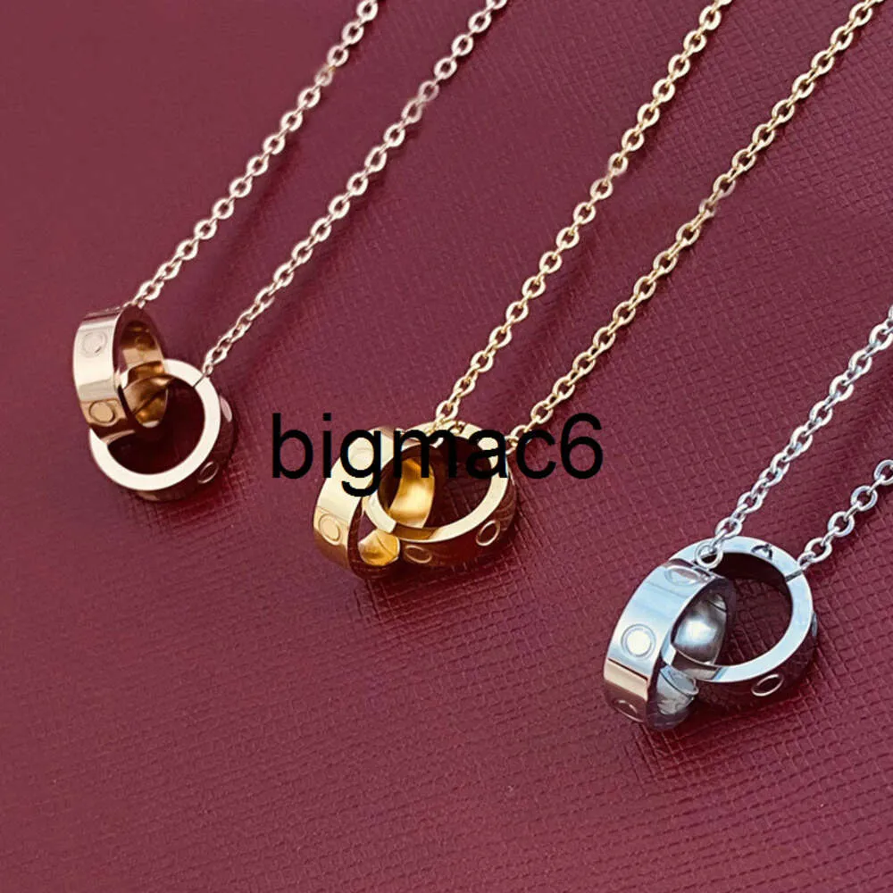 Pendant Necklaces Designer luxury necklace designers jewelry double ring christmas gift cjeweler mens woman diamond love pendant necklaces have necklace