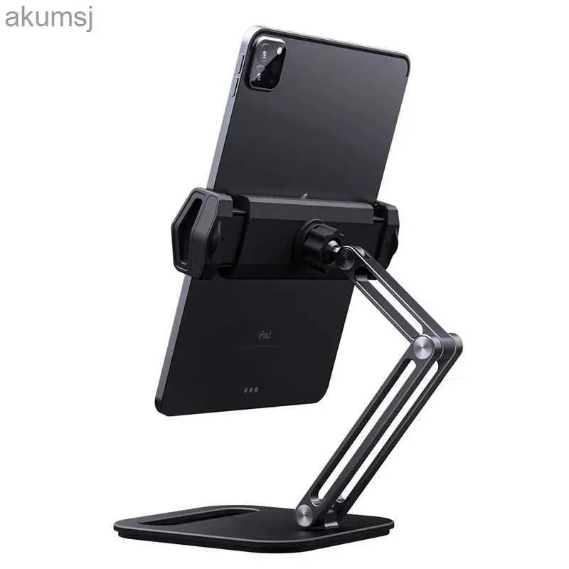 Tablet PC Stands Aluminium Tablet Stand Desktop Phylet Holder Stand Flodabel Justerbar 5-13inch Tablet Phone Desktop Mount för iPad Pro12.9 YQ240125