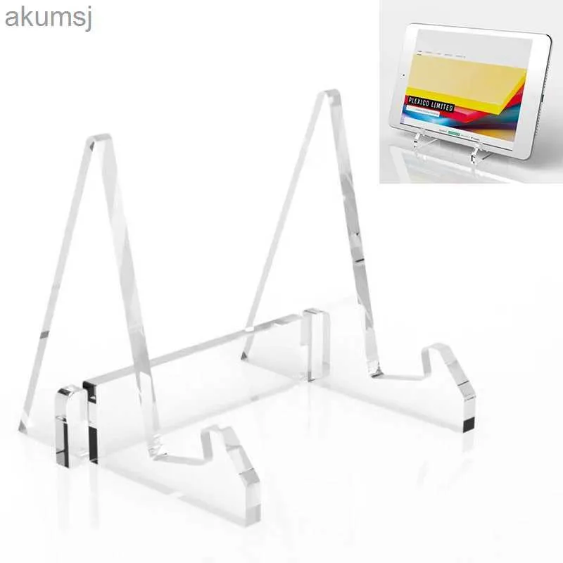 Tablet PC Stands 1 PCS Akryl Desktop Tablet Stand Transparent Clear Universal Bracket Compatible For Tablet PC iPad Book Holder Accessories YQ240125
