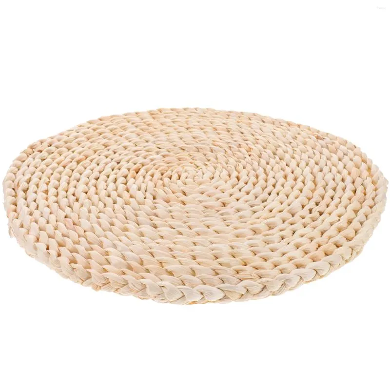 Table Mats Straw Insulation Placemat Tablecloths Handwoven Cutlery Cushion Dried Corn Husks Round Shape