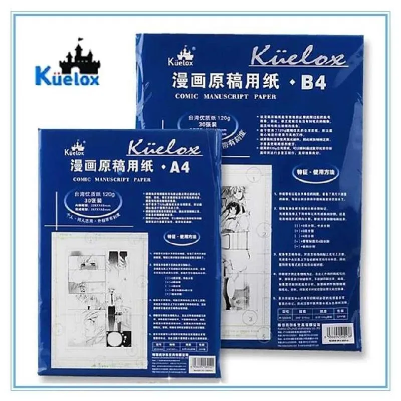 Supplies Kuelox A4/B5 Manga Drawing Paper 120g 30 Sheets Draw Sketchbook For Marker Student Art Painting Sketch Book School Supplies