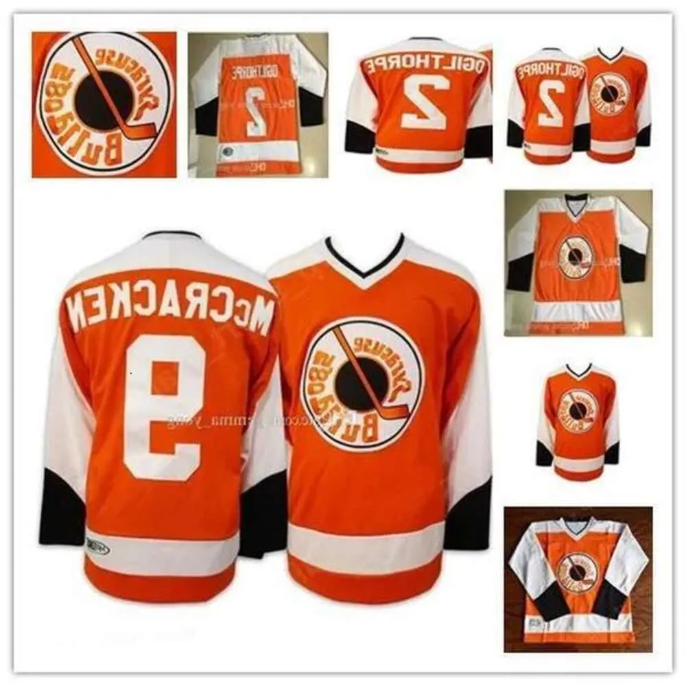 Mäns broderi Slap Shot Movie Syracuse Bulldoges Hockey 2 Ogie Ogilthorpe 9 Tim Dr Hook McCracken Alternativ Stitched Jerseys High Quality 86