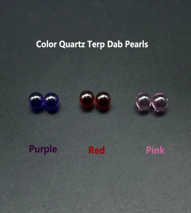 Perles de quartz colorées Beracky Terp Dab avec 6 mm de perles de Terp rose rouge violet Dab accessoires pour fumer billes de quartz pour Quartz Bang2802592