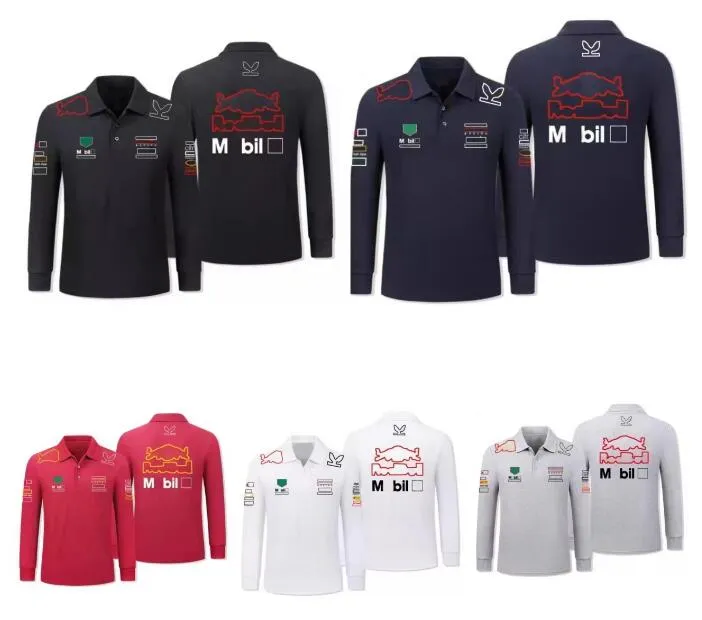 Camisetas masculinas F1 Racing Manga Longa Camisa Polo Primavera e Outono Camisa Ao Ar Livre Mesmo Estilo Personalizado Ho14 Inc6