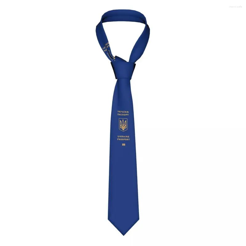 Cravates d'arc personnalisées Ukraine Passeport Cravate Hommes Mode Drapeau Ukrainien Patriotique Soie Cravates De Mariage