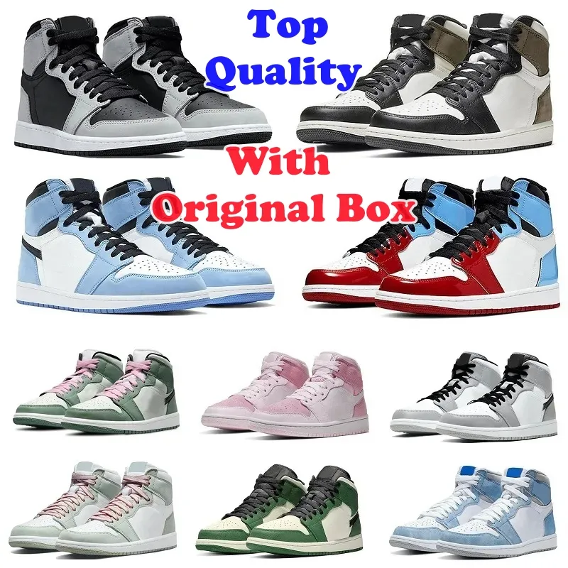 2023 Mens Basketball Shoes Jumpman 1 1s High Sneakers Lucky Green Chicago Lost And Found Starfish University Blue Skyline Light Smoke Grey Men Women Sport Trainers