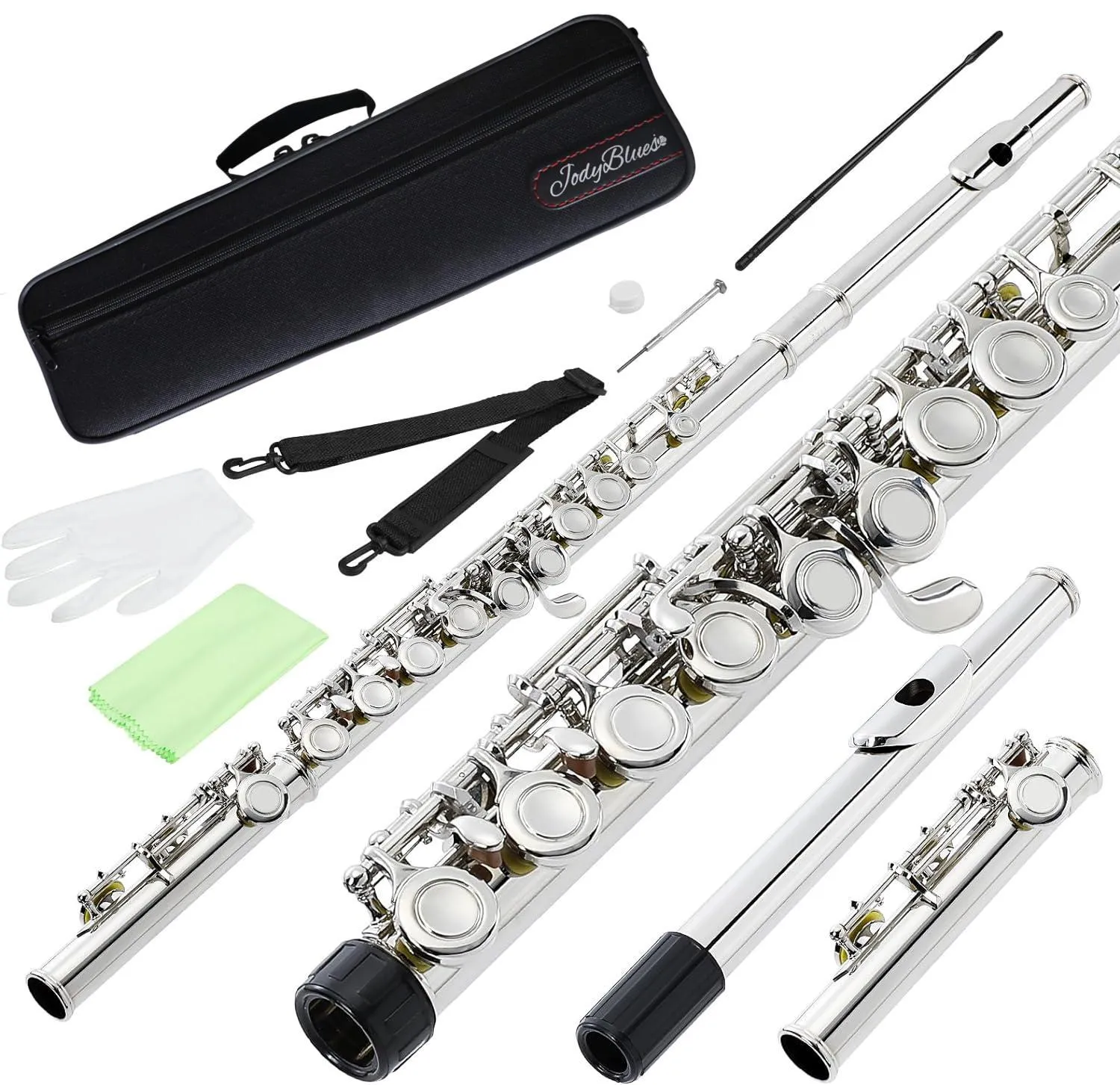 Stängt hål C Flute Nickel Silver Plated Student Nybörjare Flute