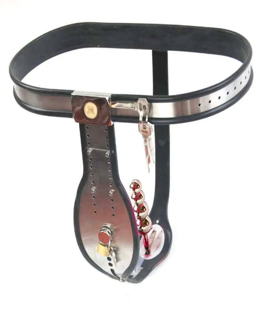 Prix incroyable ceinture en acier inoxydable sous-vêtements en métal Bdsm Bondage serrure dispositif de Cage à coq jouets sexuels pour hommes Y1907164840526