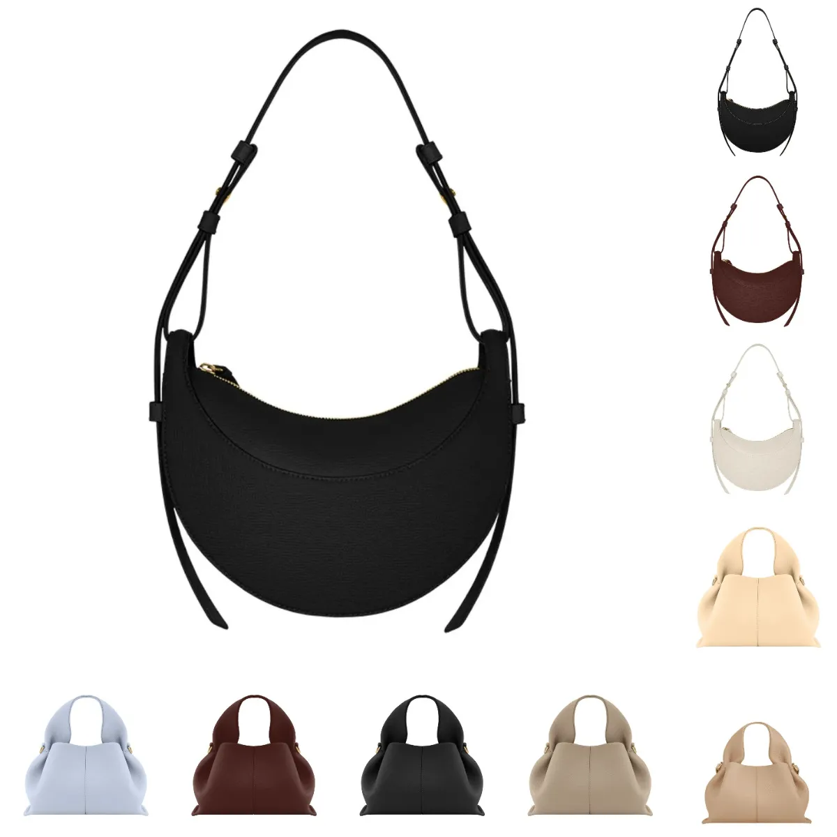 Designertas Polen Luxe pure koeienhuid Halvemaantas Numerostijl Crossbodytas Dumplingstas Modieuze en klassieke damestas Topkwaliteit Leuk cadeau