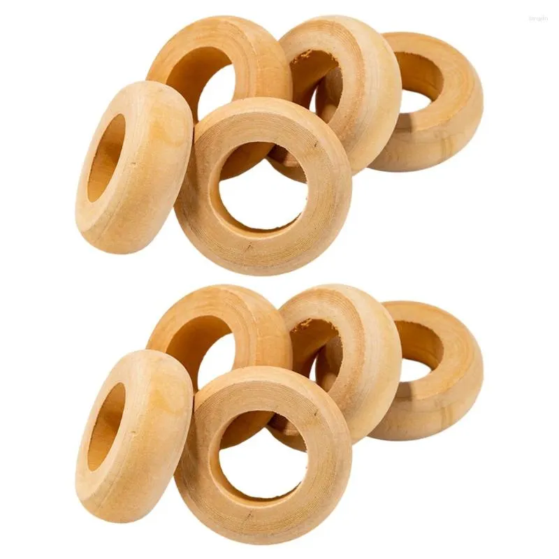 Table Cloth Wooden Napkin Rings Holder Handmade Decorative Holders For Napkins Pastoral Buckle