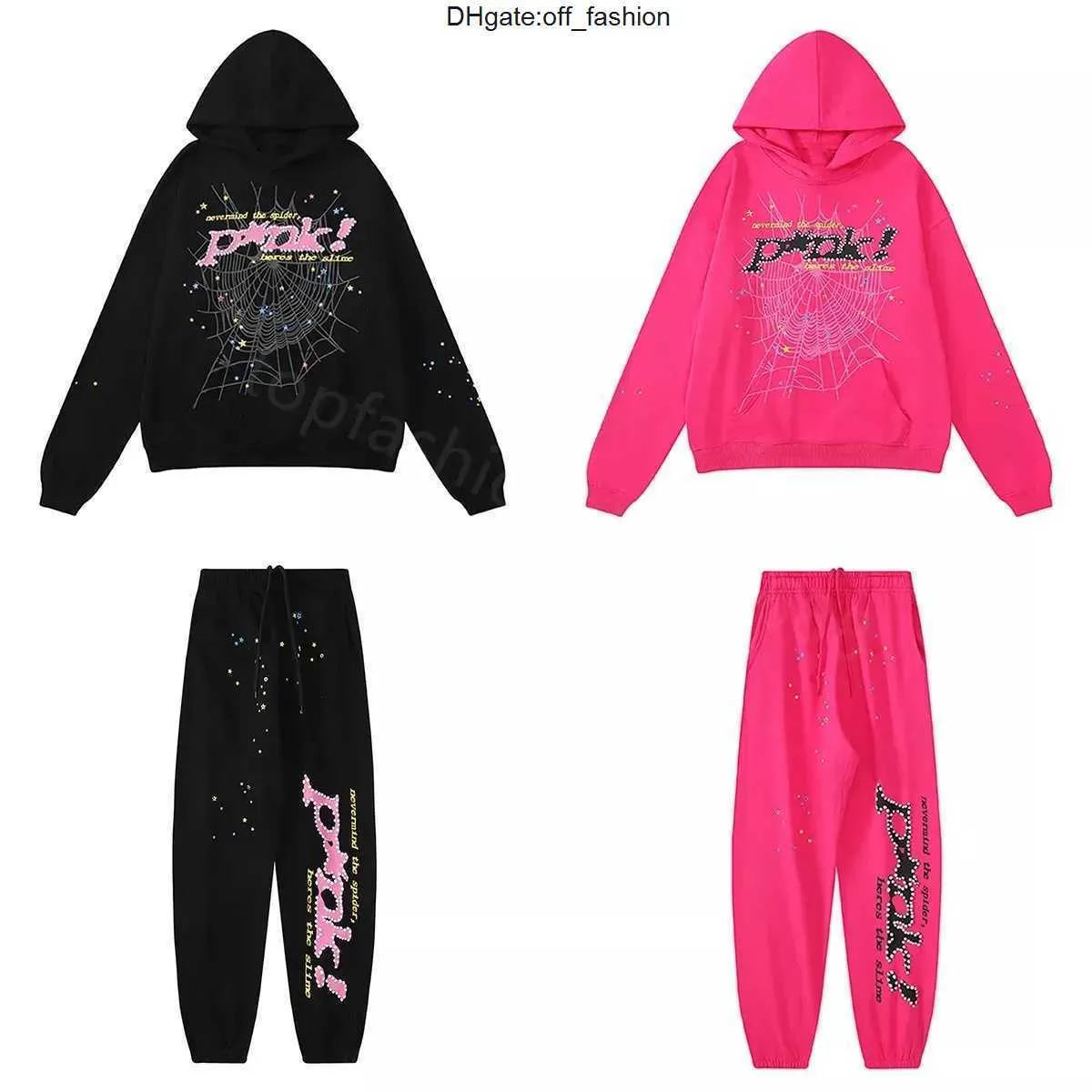 Sp5der Young Thug 555555 Mannen Vrouwen Hoodie Hoge Kwaliteit Schuimprint Spinnenweb Grafische Roze Sweatshirts Y2K Truien S-2XL K6DQ