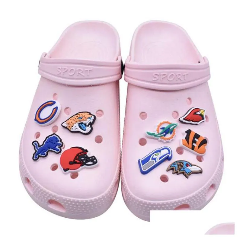 Shoe Parts Accessories Fast Delivery Wholesale Sports Team Charms Designer Basketball Teams Clog Shoes For Drop Ottpj