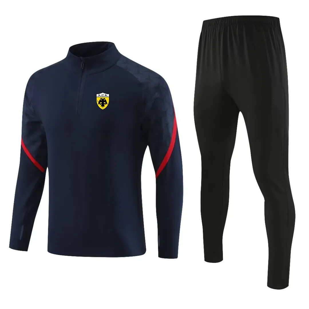 DHgate AEK Athens Men casual sportswear children outdoor fashion sports suit half zipper long sleeve breathable casual sports jacket Apparel