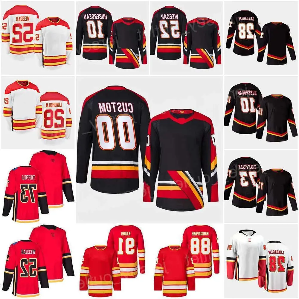 Man Woman Youth Hockey Reverse Retro 52 Mackenzie Weegar Jersey 10 Jonathan Huberdeau 73 Tyler Toffoli 91 Nazem Kadri 28 Elias Lindholm 25 23