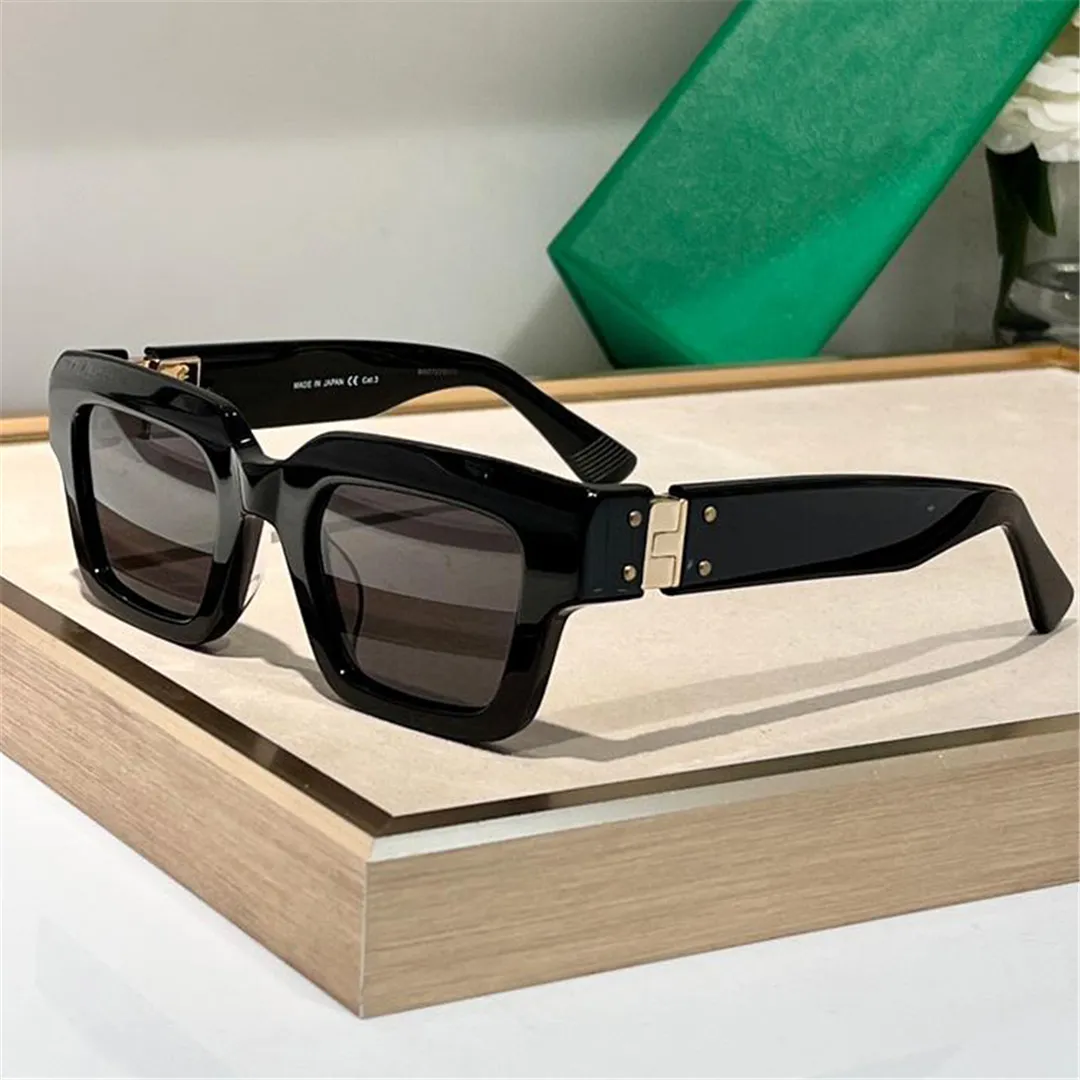 Mode-Sonnenbrille für Männer und Frauen, Sommer, 1230, Designer, stilvoll, High-Street-Stil, Anti-Ultraviolett, Retro-Platte, CR39, quadratisch, Acetat, große Vollrahmen-Brille, zufällige Box