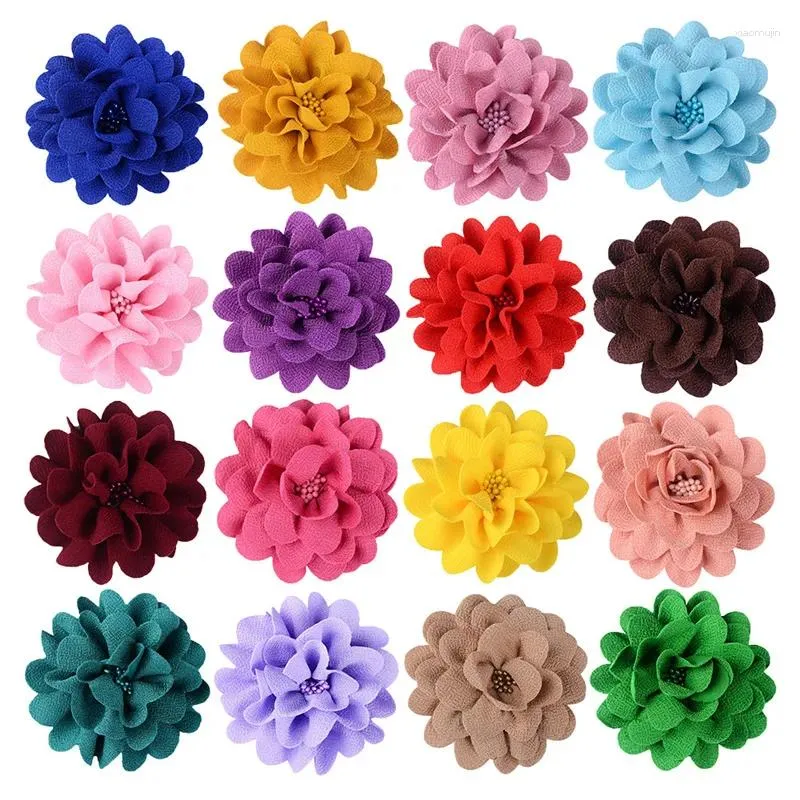 Hair Accessories 30pcs/lot 10cm Large Fabric Flower For Women Sandal Shoes Hat Bag Embellishments Artificial DIY Supplies