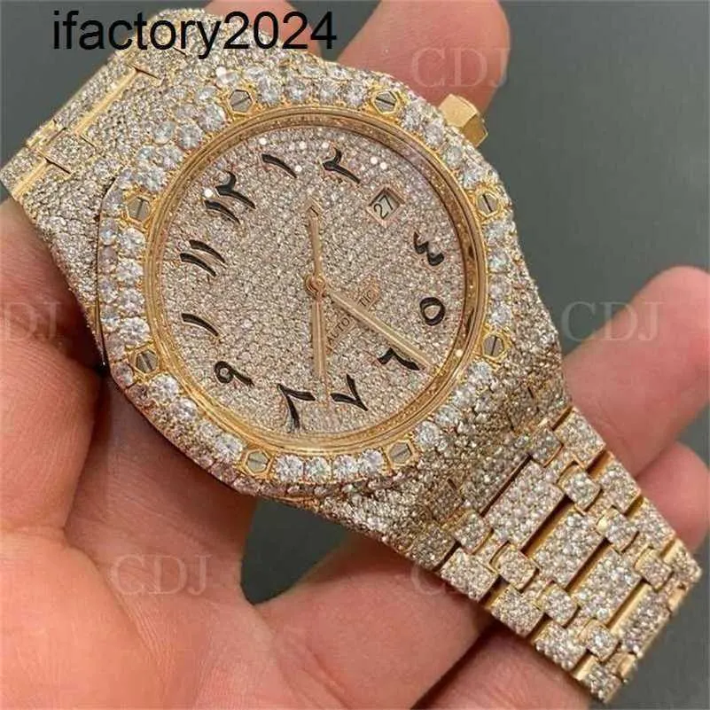 Ap Watch Diamond Moissanite Iced Out peut passer le test personnalisé Top Brand Out Certificat Vvs Hip Hop Bijoux Buste Down Handmade Pass Tter