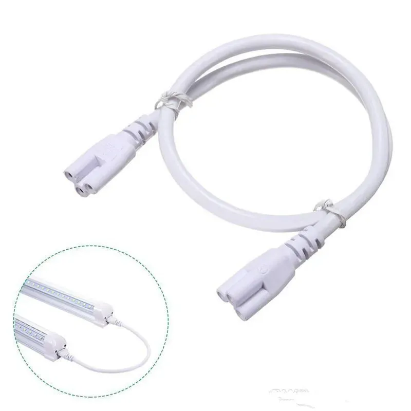 3 pin LED Tube Accessories Connector 20cm 30cm 50cm 100cm 150cm Three-phase T4 T5 T8 Led Lamp Lighting Connecting Double-end Cable Wire