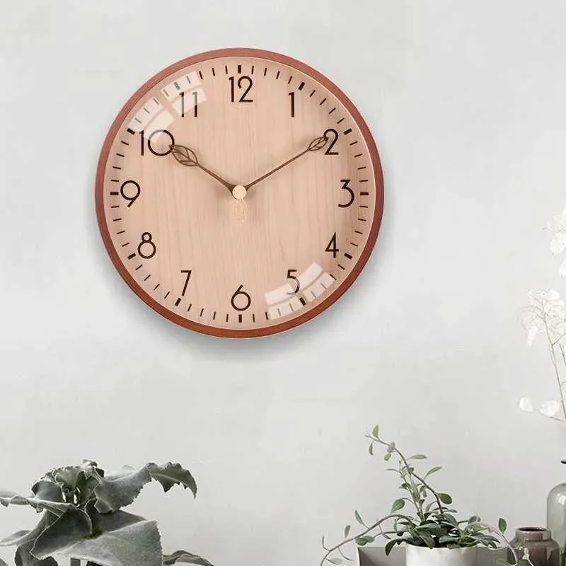壁の時計hutao木製ポインターFO diyクリエイティブウォールクロックハンド10インチクロックウォルナットウッドニードルクォーツクロック交換部品アクセサリ