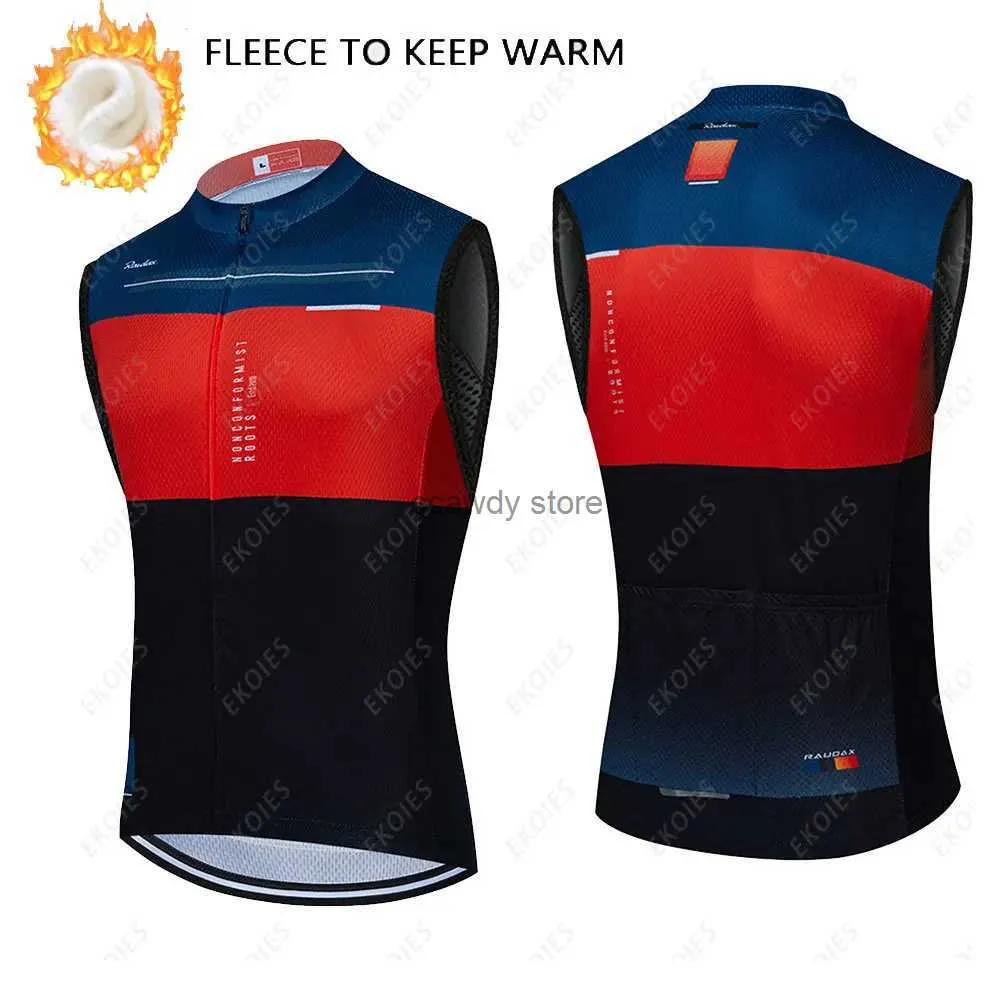 Homens camisetas Inverno Thermal Fece Ciclismo Coletes 2022 Novo Sevess Ciclismo Vest Bicyc Wear Roupas MTB Road Bike Tops Quente Ciclismo JerseyH24126