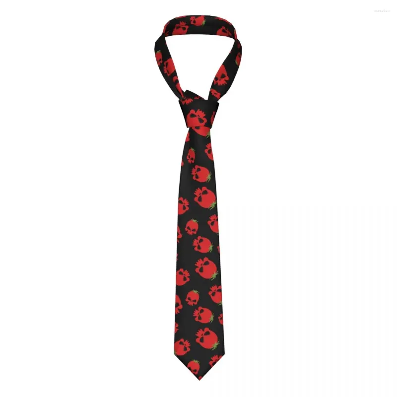 Cravates d'arc Casual Arrowhead Skinny Fraise Crâne Cravate Slim Cravate Pour Hommes Homme Accessoires Simplicité Fête Formelle