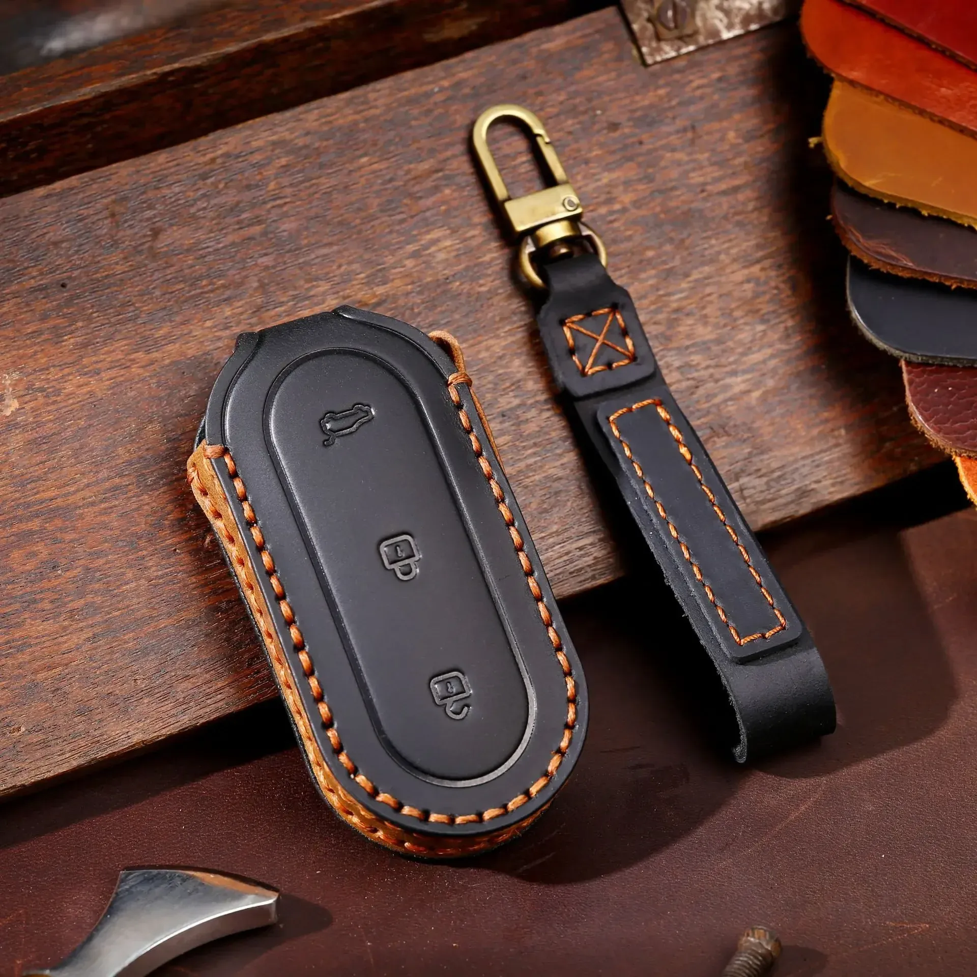 Luxury Leather Car Key Cover Case for Leading Ideal One 2022 li auto l9 l8pro l9max